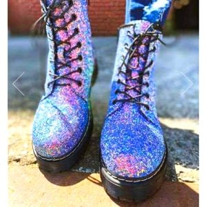 Sfc chick's kickers galaxy boots cute punky glitte
